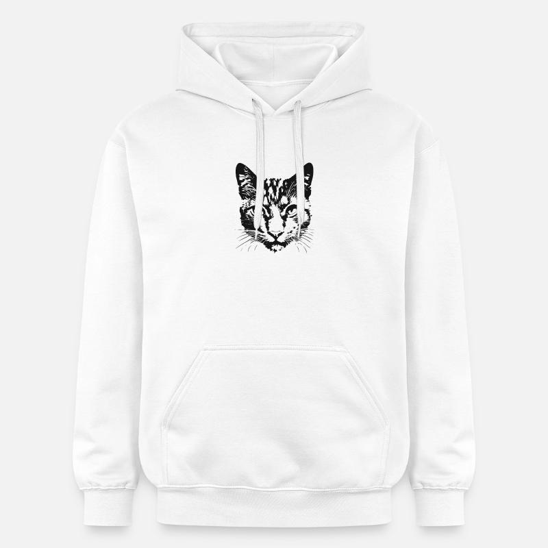 Chat 6 - Sweat à capuche Softstyle® Gildan Unisexe - blanc