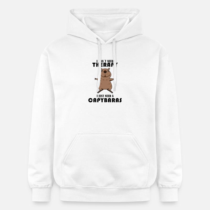 Capybara Wasserschwein Capybaras - Sweat à capuche Softstyle® Gildan Unisexe - blanc