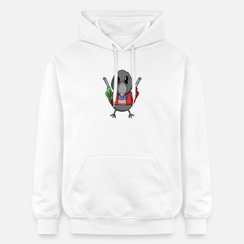Pompiste à la station-service Crow - Sweat à capuche Softstyle® Gildan Unisexe - blanc