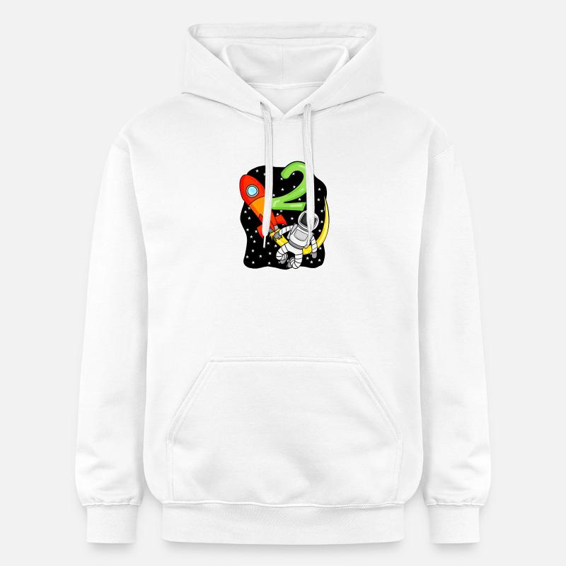 2 Anniversaire Garçon Astronaute - Sweat à capuche Softstyle® Gildan Unisexe - blanc