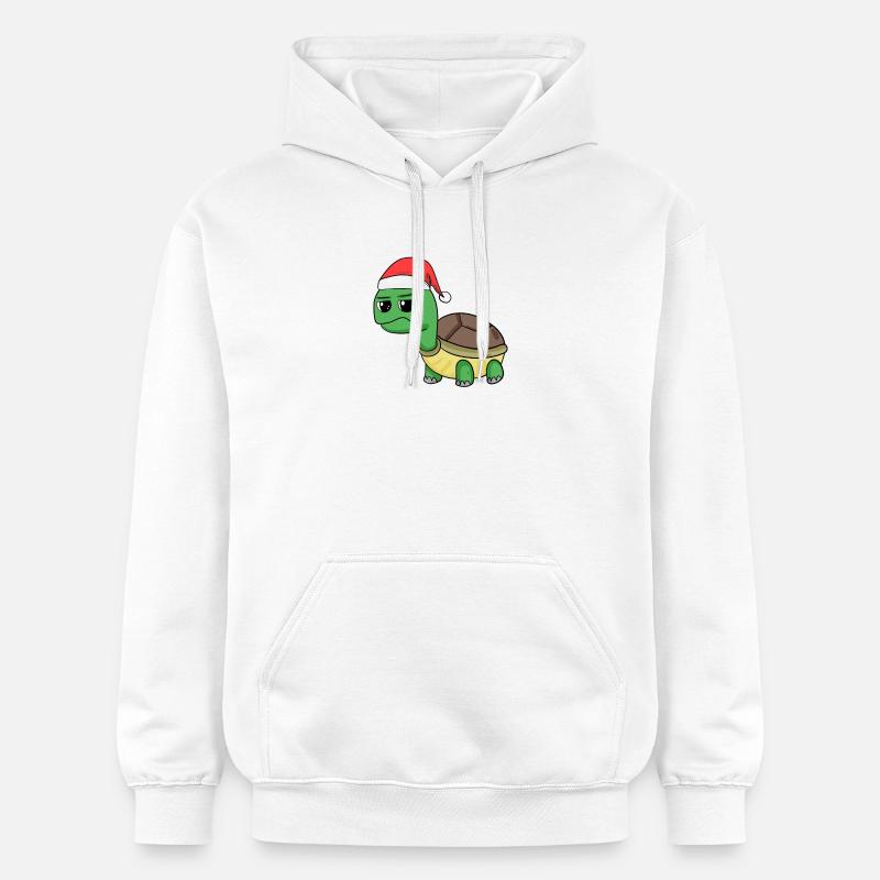 Tortue Noël - Sweat à capuche Softstyle® Gildan Unisexe - blanc