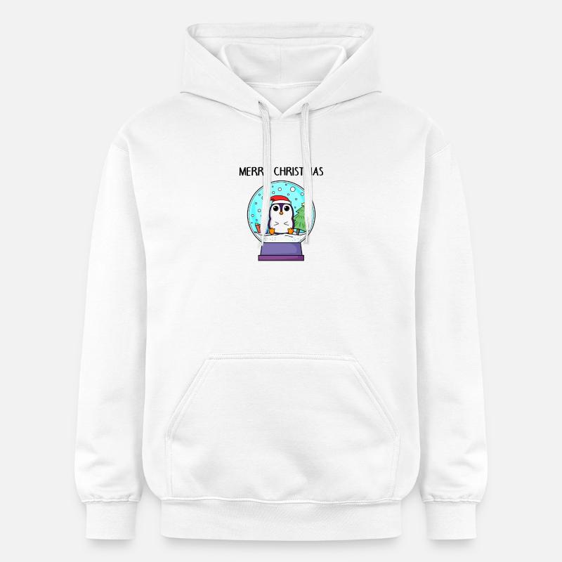 Pingouin Noël - Joyeux Noël - Sweat à capuche Softstyle® Gildan Unisexe - blanc