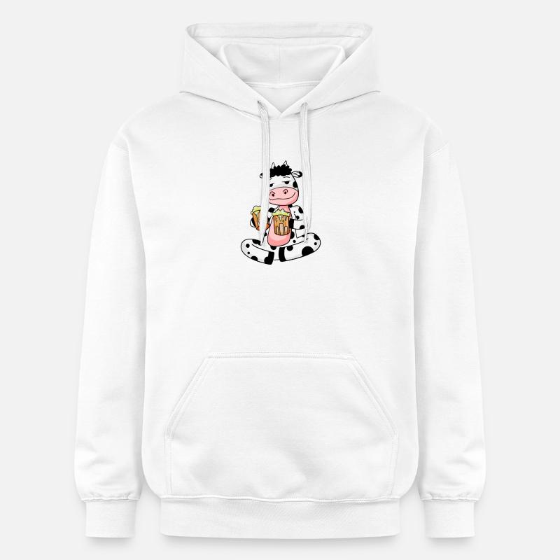 Vache à la bière - Sweat à capuche Softstyle® Gildan Unisexe - blanc