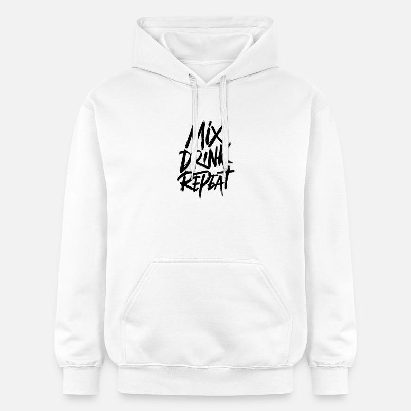 Mélanger. Boire. Répéter. - Sweat à capuche Softstyle® Gildan Unisexe - blanc