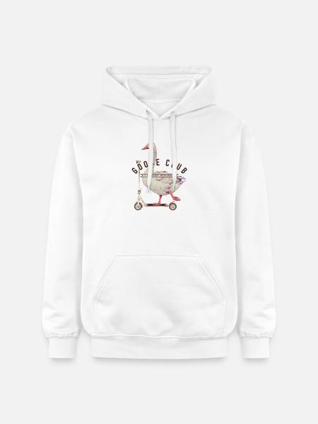 Giant Goose Skateboard Street Style Design - Gildan Unisex Softstyle® Midweight Hoodie - hvit