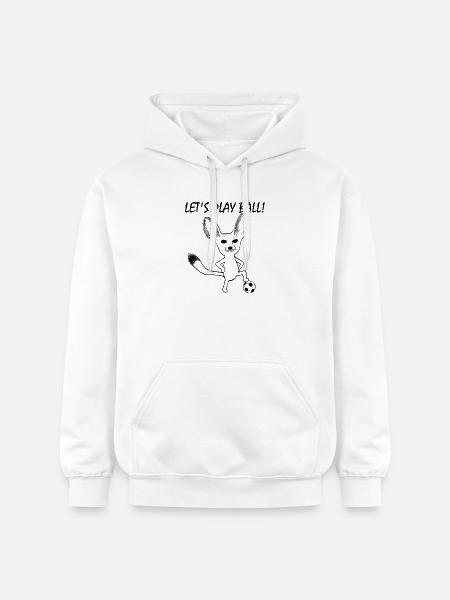 Fennek Let's Play Ball! - Gildan Unisex Softstyle® Midweight Hoodie - Weiß