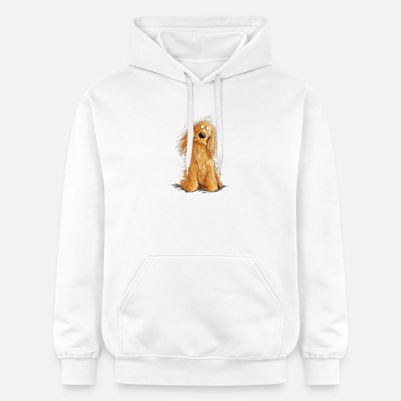 Cocker Spaniel heureux - Sweat à capuche Softstyle® Gildan Unisexe - blanc