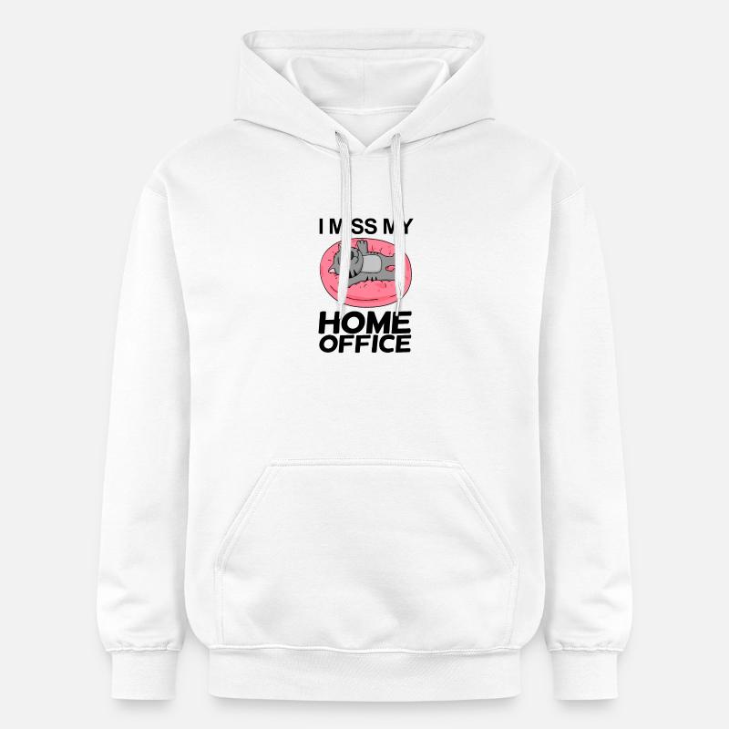 Bureau à domicile Dire drôle - Sweat à capuche Softstyle® Gildan Unisexe - blanc