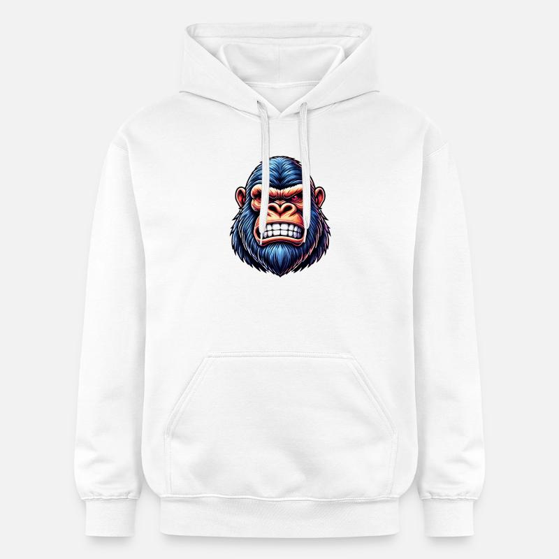 Gorille - Sweat à capuche Softstyle® Gildan Unisexe - blanc