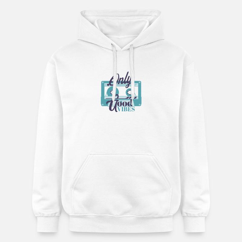 Cassette rétro - Sweat à capuche Softstyle® Gildan Unisexe - blanc