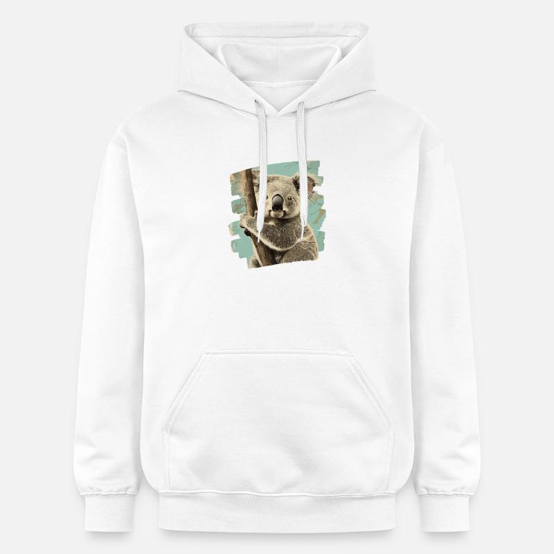 Ours Koala - Sweat à capuche Softstyle® Gildan Unisexe - blanc