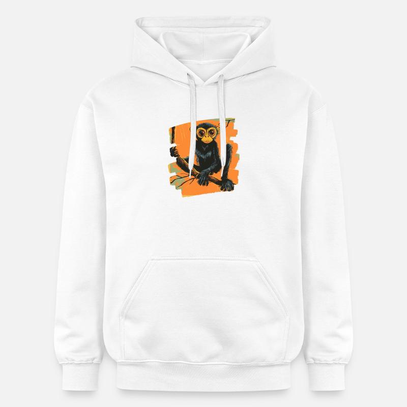 Singe araignée rétro - Sweat à capuche Softstyle® Gildan Unisexe - blanc