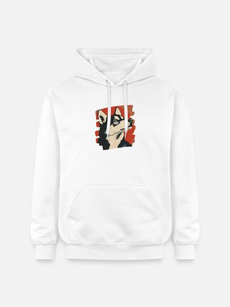 Rauque - Sweat à capuche Softstyle® Gildan Unisexe - blanc