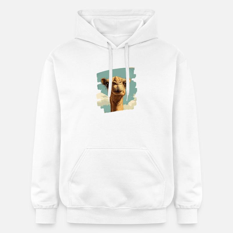 Kamel - Gildan Softstyle® Midweight unisex-hoodie - hvid