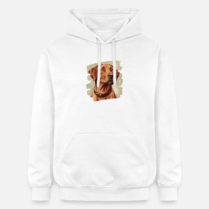 Rhodésian Ridgeback - Sweat à capuche Softstyle® Gildan Unisexe - blanc