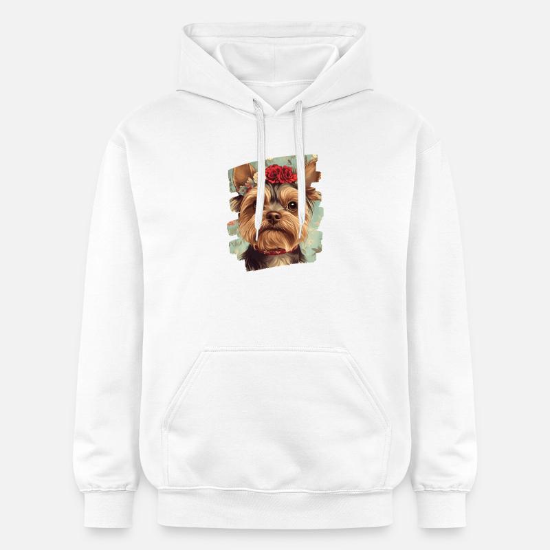 Yorkshire Terrier - Sweat à capuche Softstyle® Gildan Unisexe - blanc