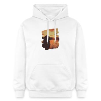 Laponie finlandaise - Sweat à capuche Softstyle® Gildan Unisexe - blanc - Devant - Liana (172cm) & Jaron (178cm)