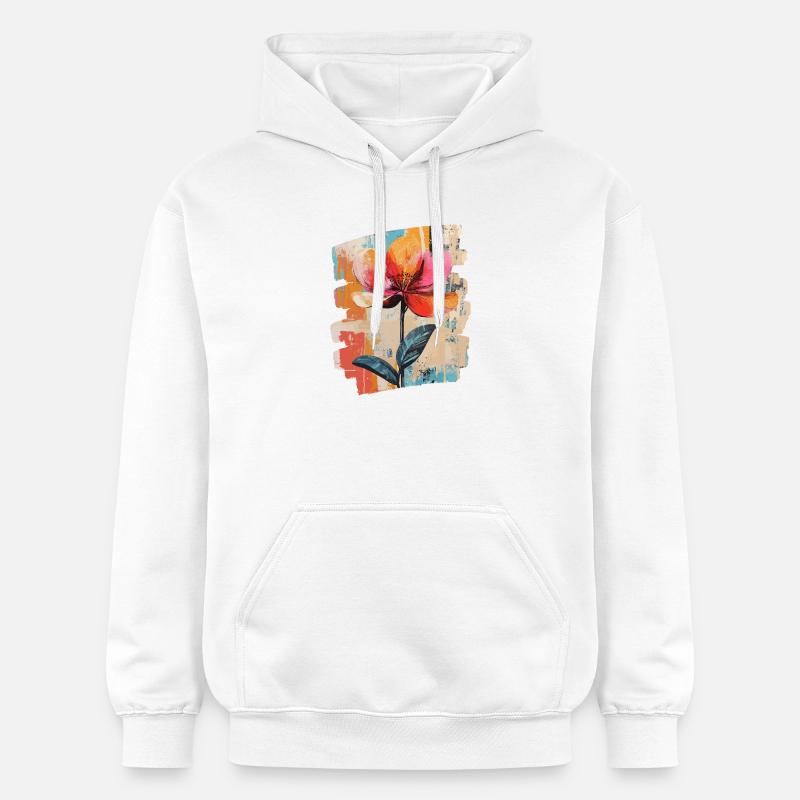 Printemps Printemps Début Fleur Fleurs - Sweat à capuche Softstyle® Gildan Unisexe - blanc