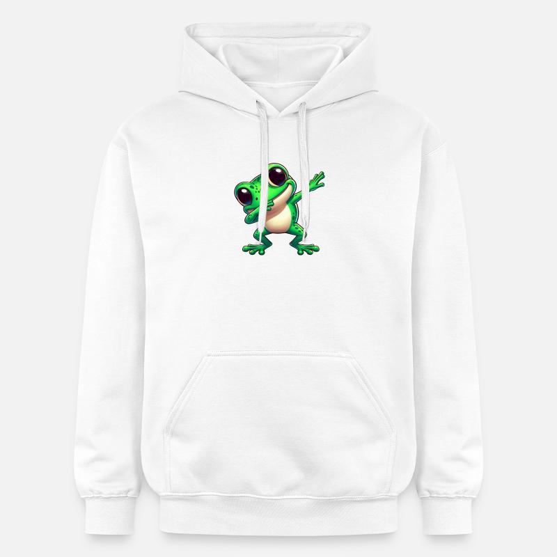 Cool Frog Dabbing Crapaud Tendance - Sweat à capuche Softstyle® Gildan Unisexe - blanc