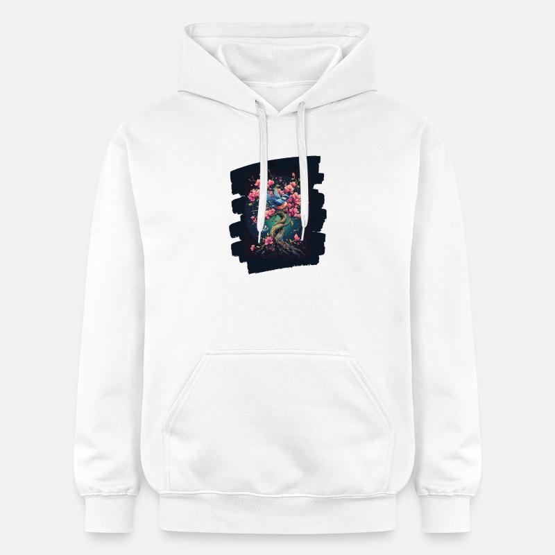 Printemps Printemps Début Fleur Fleurs - Sweat à capuche Softstyle® Gildan Unisexe - blanc
