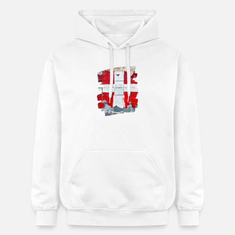 Drapeau du Danemark Dannebrog - Sweat à capuche Softstyle® Gildan Unisexe - blanc