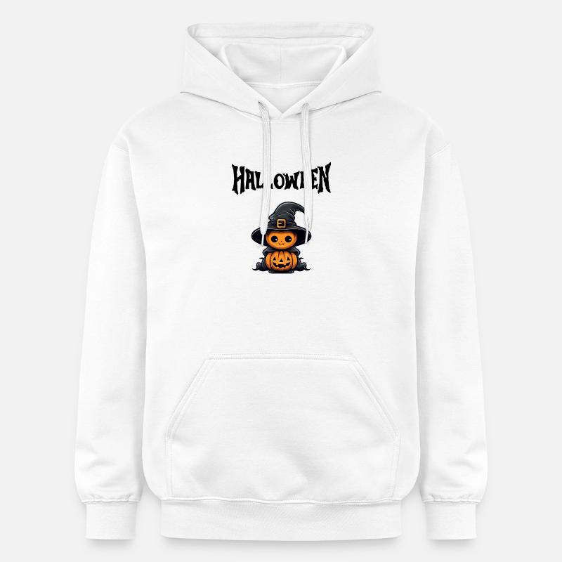 Mignon Halloween citrouille sorcière chemises - Sweat à capuche Softstyle® Gildan Unisexe - blanc