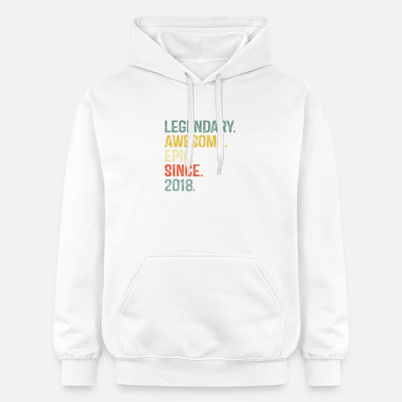 Conception de texte arc-en-ciel rétro audacieux - Sweat à capuche Softstyle® Gildan Unisexe - blanc