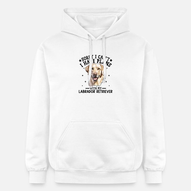 Portrait d'un labrador vivant - Sweat à capuche Softstyle® Gildan Unisexe - blanc