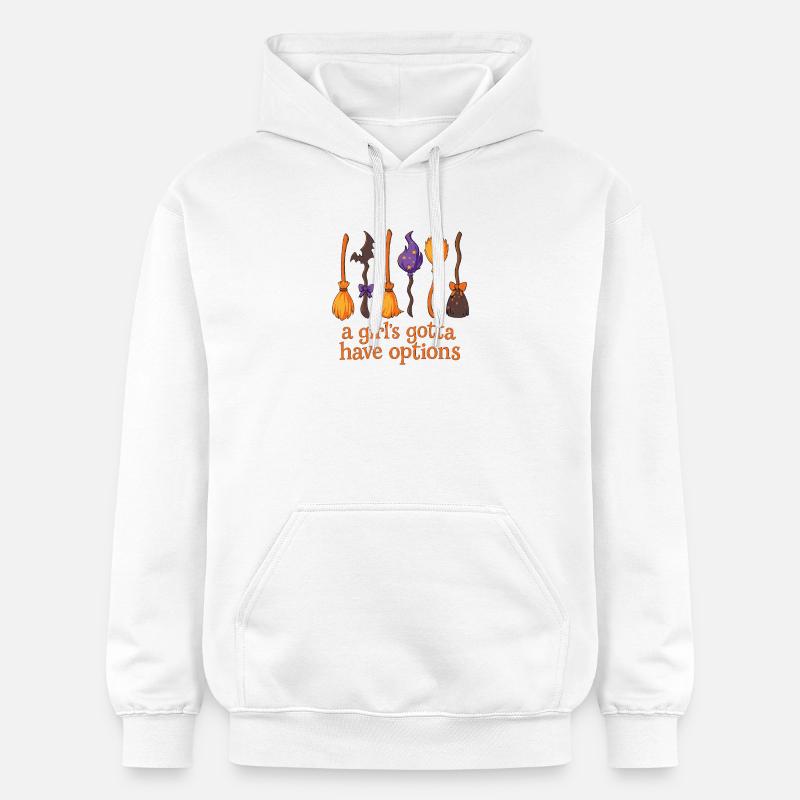 Sorcière Balai Magique Citation Design - Sweat à capuche Softstyle® Gildan Unisexe - blanc