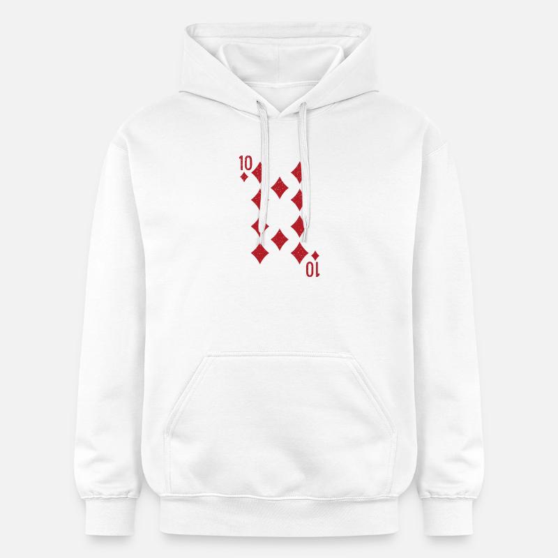 Dix diamants Rami Double Tête - Sweat à capuche Softstyle® Gildan Unisexe - blanc