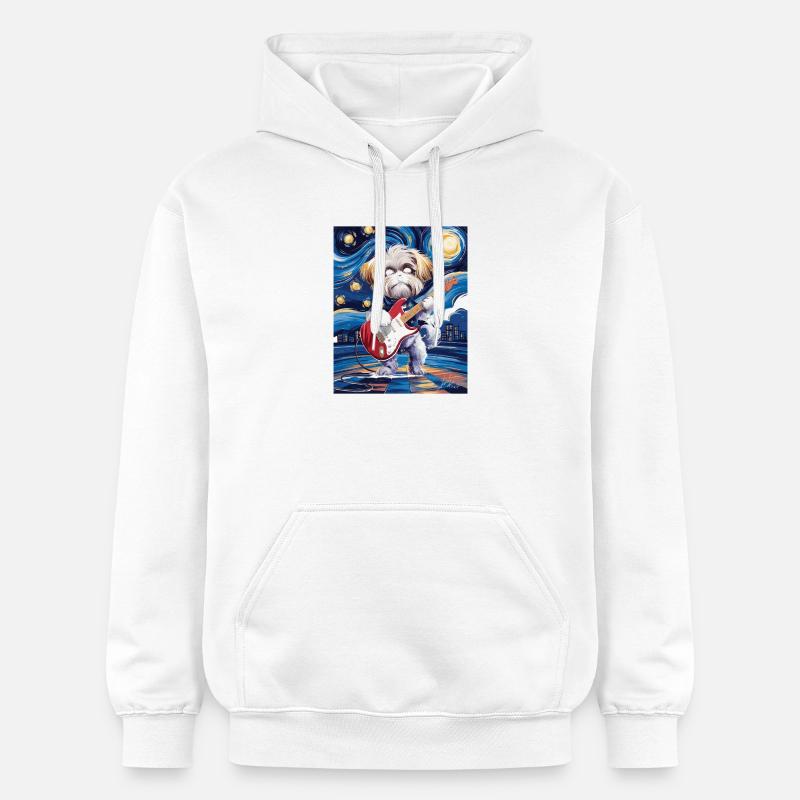 Maltais de la nuit étoilée - Sweat à capuche Softstyle® Gildan Unisexe - blanc