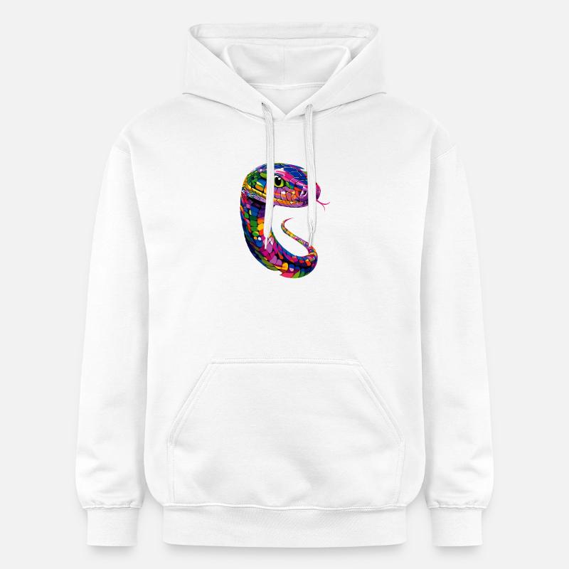snake, python, cobra, rattlesnake, snakes - Gildan Unisex Softstyle® Midweight Hoodie - white