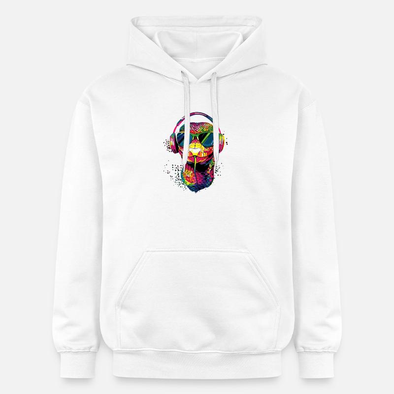 Schlange Python Kobra Klapperschlange Schlangen - Gildan Unisex Softstyle® Midweight Hoodie - Weiß