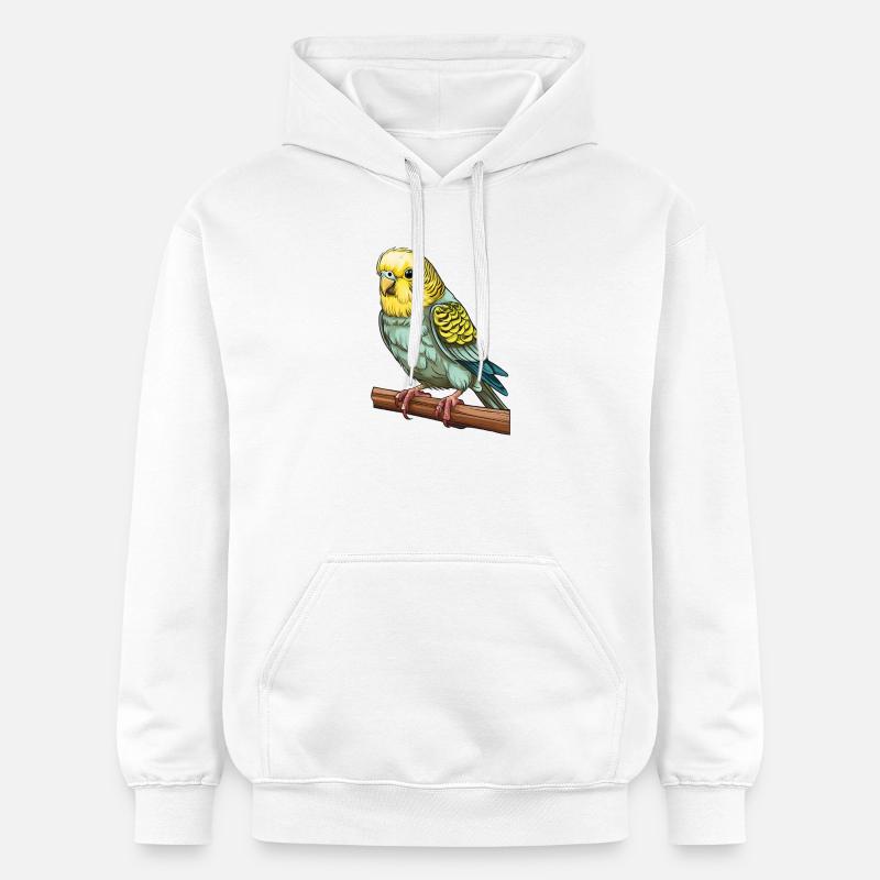PERRUCHE OISEAU - Sweat à capuche Softstyle® Gildan Unisexe - blanc
