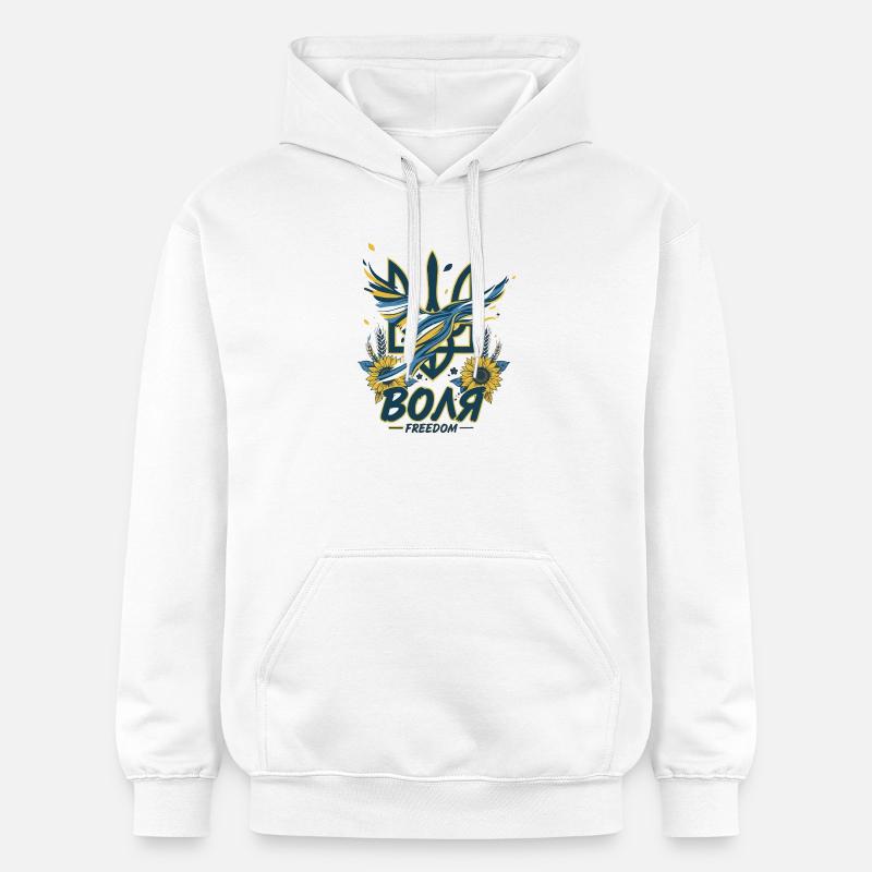 Trident de la liberté de Volya - Sweat à capuche Softstyle® Gildan Unisexe - blanc