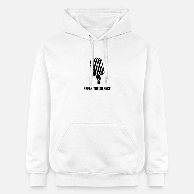 Briser le silence - Sweat à capuche Softstyle® Gildan Unisexe - blanc