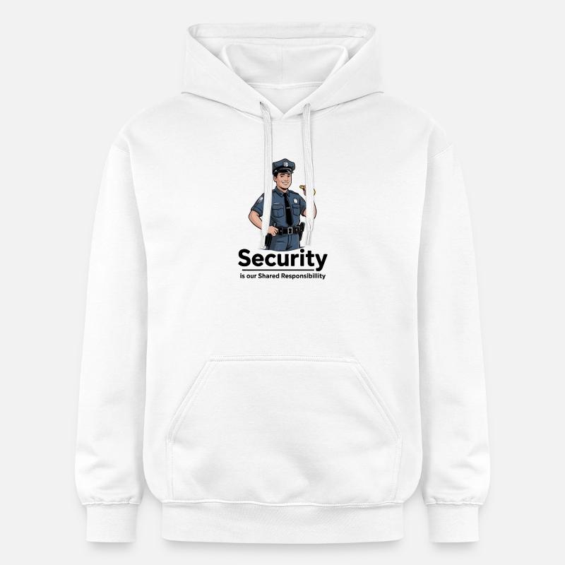 Agent de sécurité Spotlight Graphic - Sweat à capuche Softstyle® Gildan Unisexe - blanc