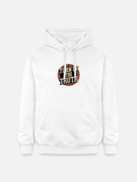 Retro Grunge – Montez la vérité - Sweat à capuche Softstyle® Gildan Unisexe - blanc