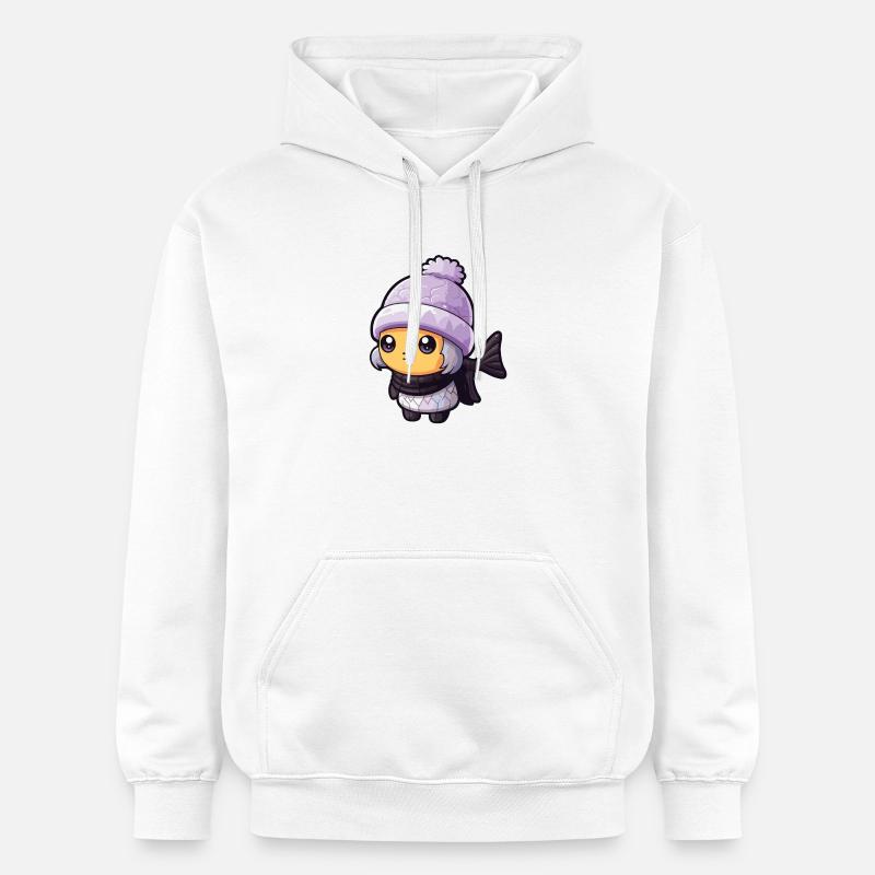 Poisson Hiver Animal Anime - Sweat à capuche Softstyle® Gildan Unisexe - blanc