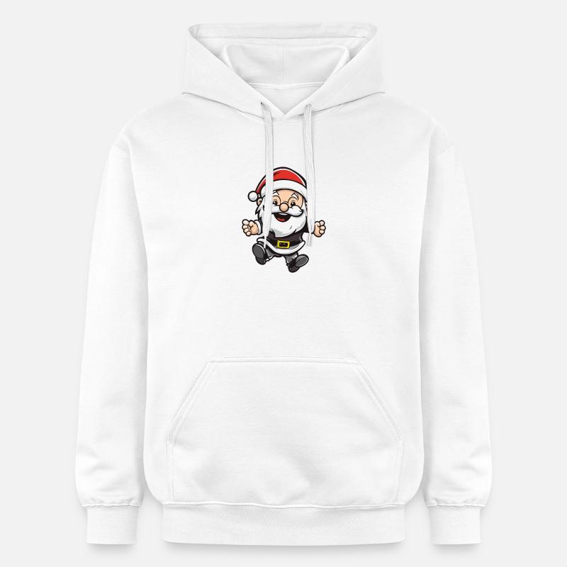 Père Noël Illustration Noël - Sweat à capuche Softstyle® Gildan Unisexe - blanc