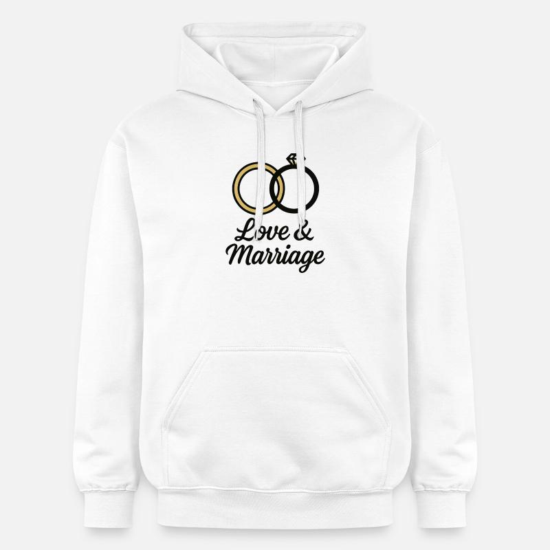 Liebe & Ehe Trauringe - Liebe & Ehe - Gildan Unisex Softstyle® Midweight Hoodie - Weiß