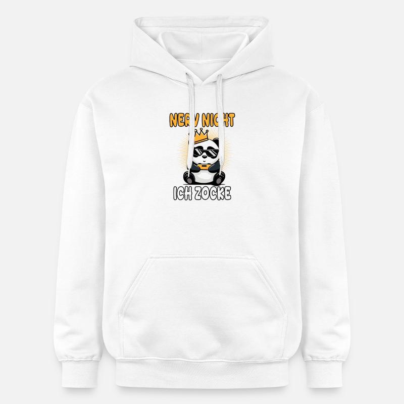 Agaçant, pas je joue - panda - Sweat à capuche Softstyle® Gildan Unisexe - blanc