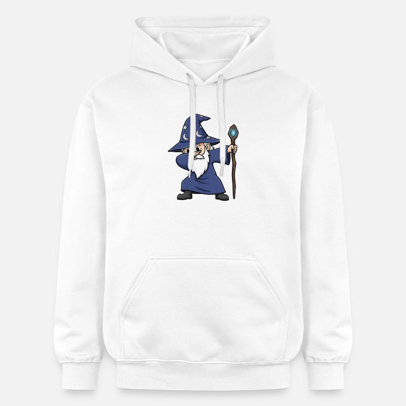Dabbing Wizard – Lustiger Zauberer Design - Gildan Unisex Softstyle® Midweight Hoodie - Weiß