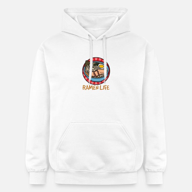 Ramen Life - Conception simple des ramen - Sweat à capuche Softstyle® Gildan Unisexe - blanc
