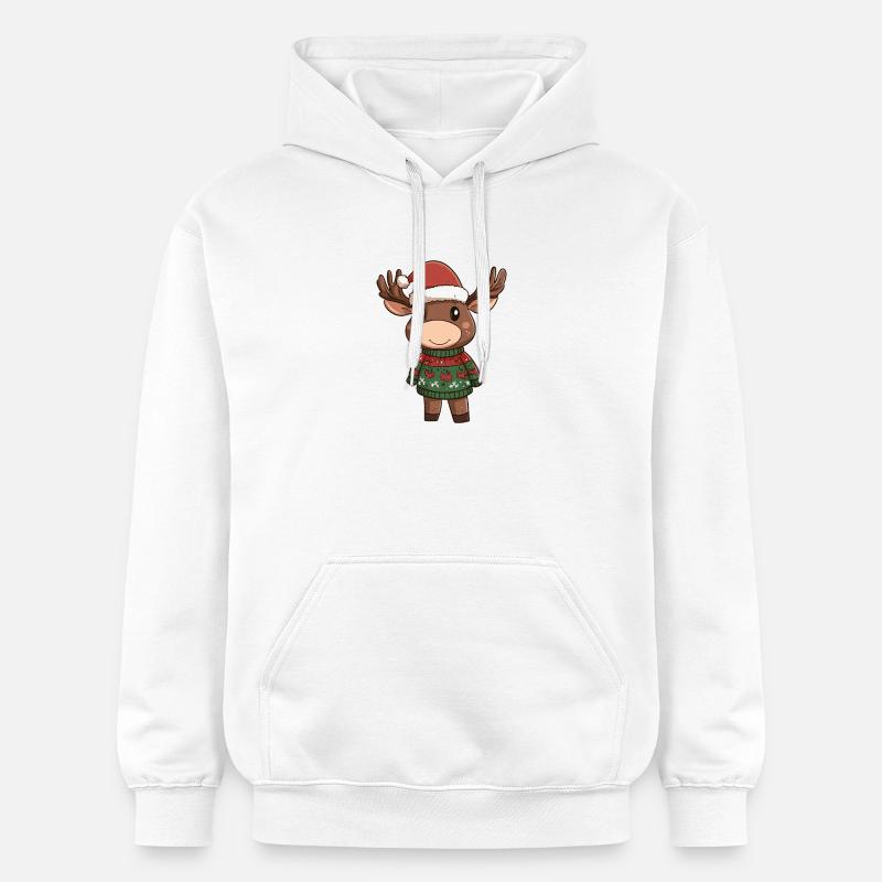 Noël de l’orignal - Sweat à capuche Softstyle® Gildan Unisexe - blanc