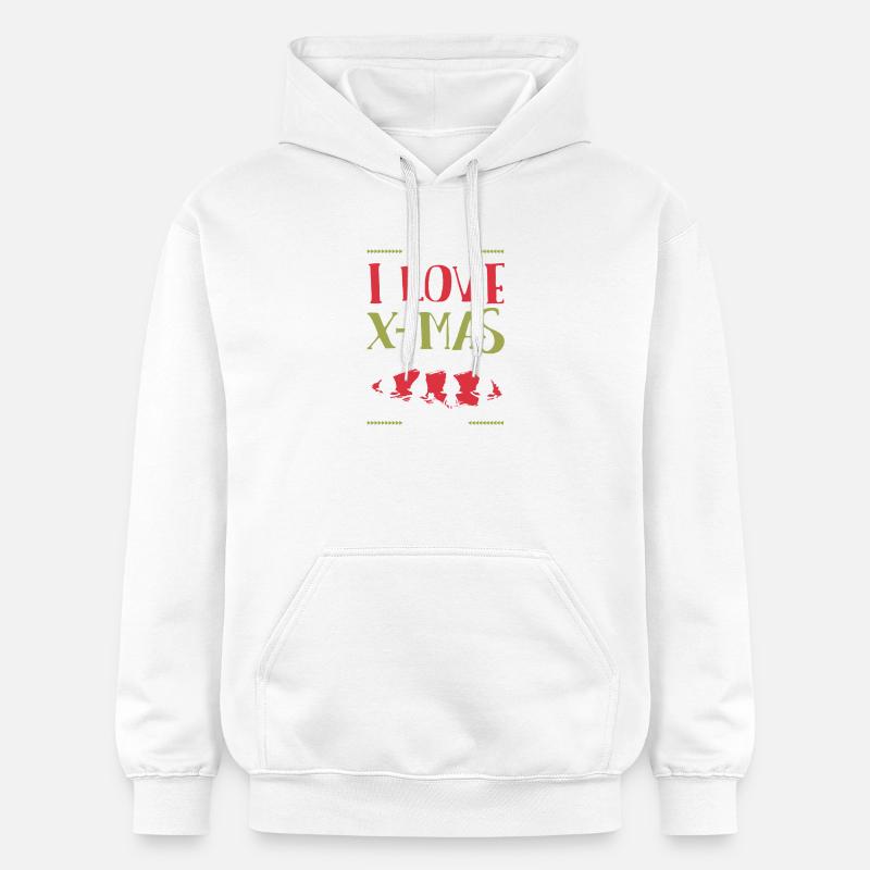 J’adore Noël Noël - Sweat à capuche Softstyle® Gildan Unisexe - blanc