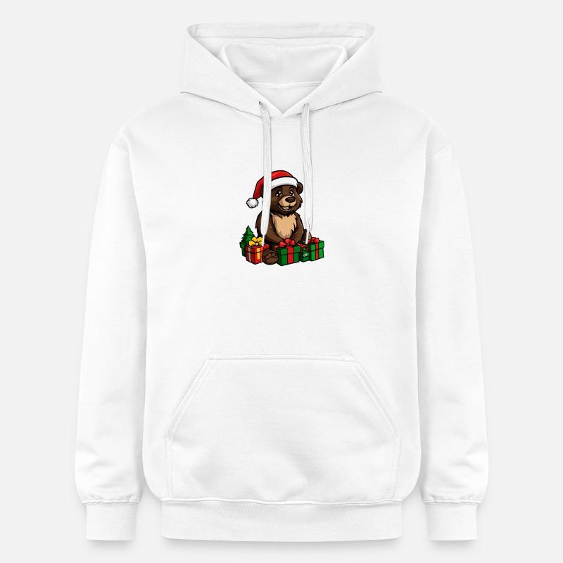 Cadeaux de Noël Bear - Sweat à capuche Softstyle® Gildan Unisexe - blanc