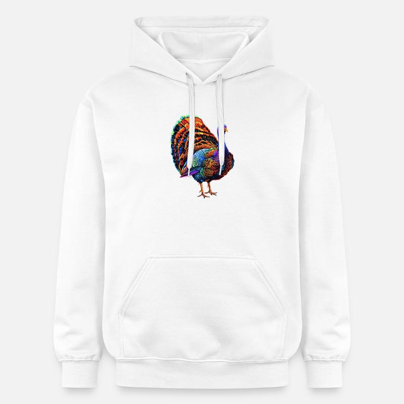 Dinde Poules Oiseaux Dinde - Sweat à capuche Softstyle® Gildan Unisexe - blanc