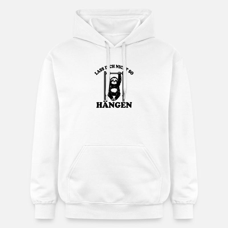 Sloth | Pull-up, don't slouch like that - Gildan Unisex Softstyle® Midweight Hoodie - white