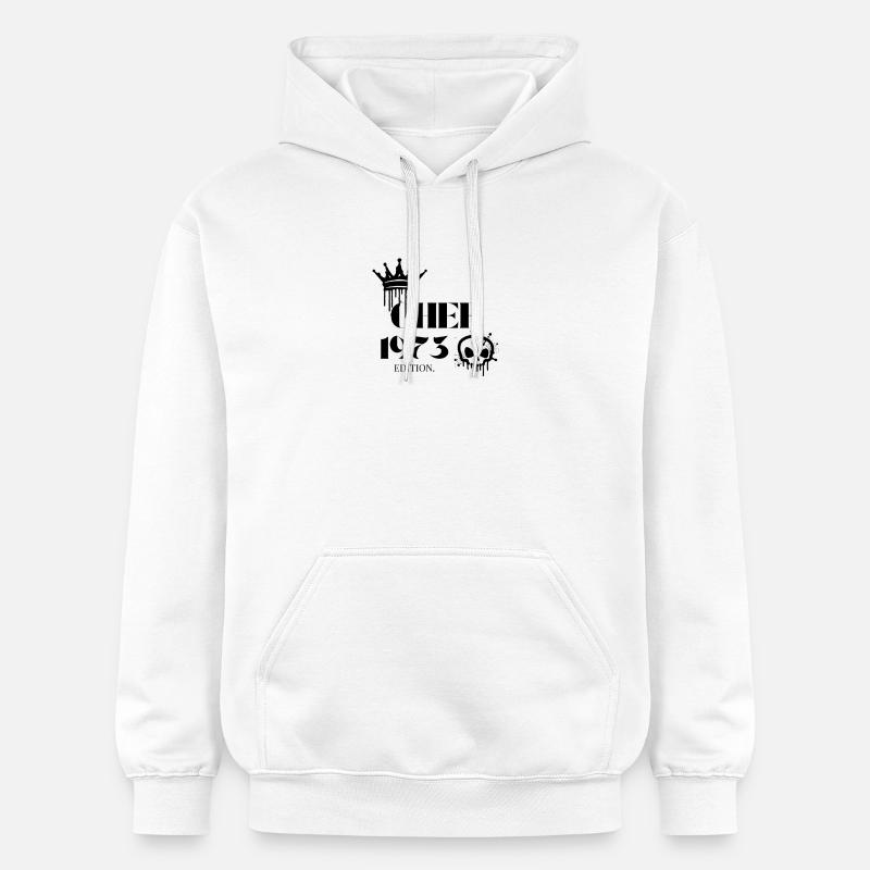 Édition Chef 1973 52 Anniversaire Diction - Sweat à capuche Softstyle® Gildan Unisexe - blanc